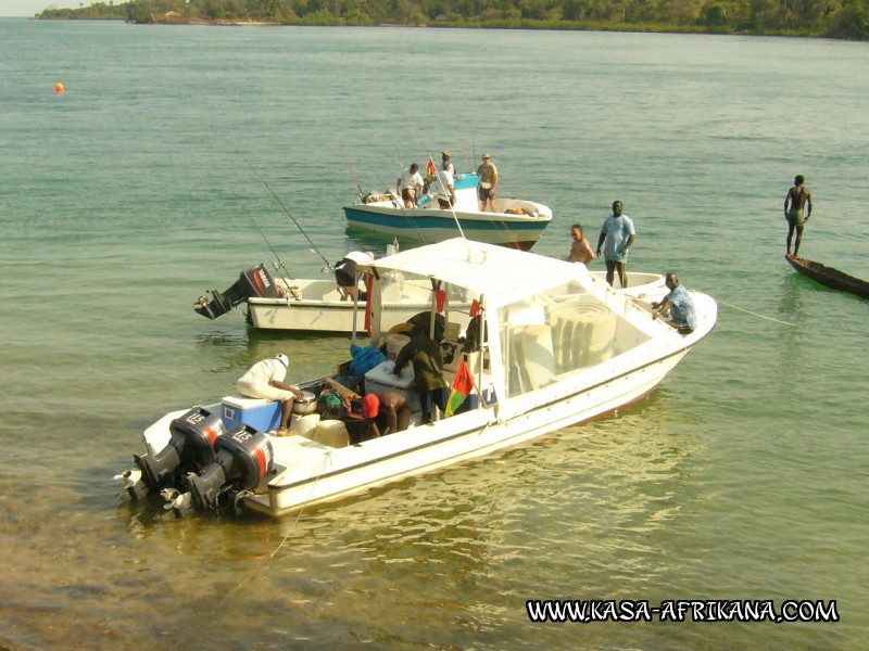 Photos de l'archipel Bijagos Guine Bissau : En bateau - Dpart en bivouac