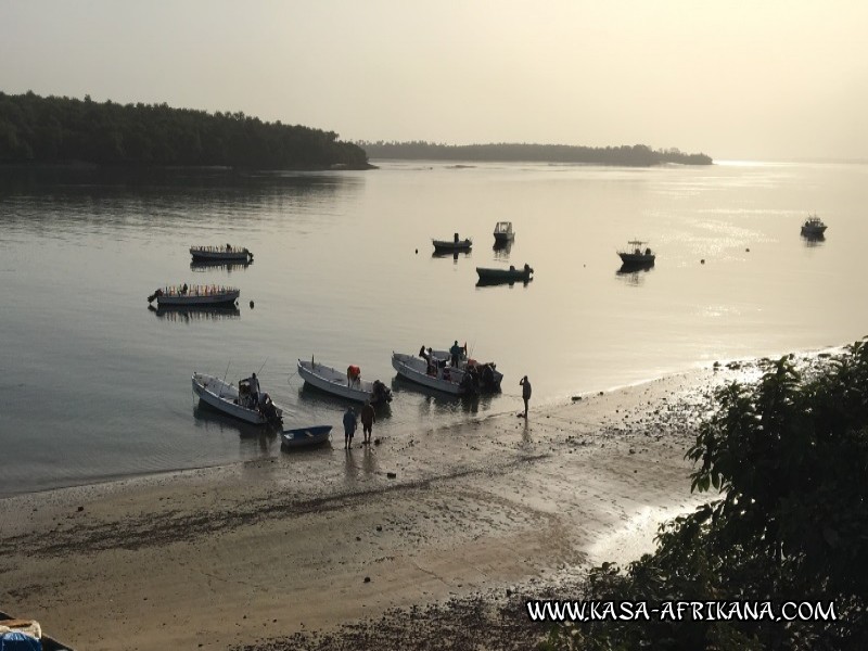 Photos de l'archipel Bijagos Guinée Bissau : En bateau - Notre parking